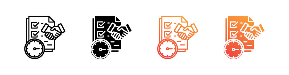 Sla Multiple Style Icon Set Vector 