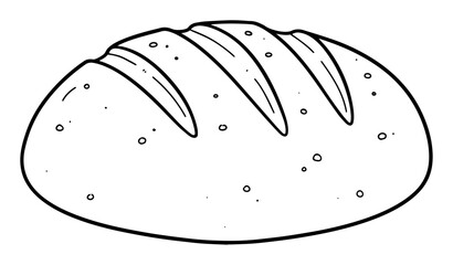 bread outline vector icon for food or christian symbolism