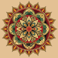 oriental mandala motif