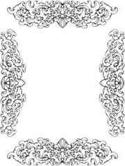 vintage floral frame