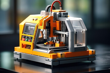 Exceptional Modern 3d printer printing figure close up