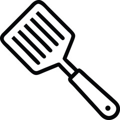 Simple Slotted Spatula Icon for Cooking and Kitchen Use