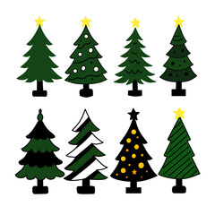A set of christmas tree vectors