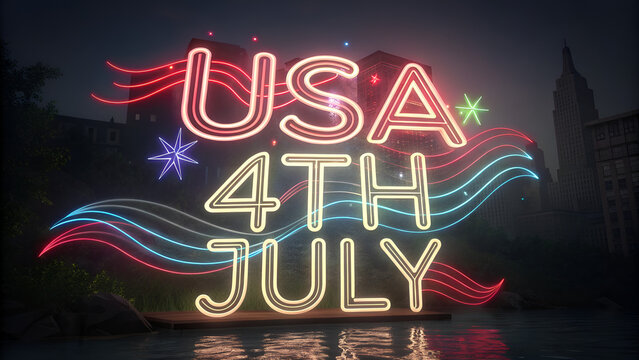 Fireworks style background USA 4 July independence day