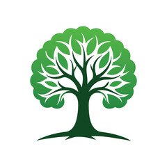 Fototapeta premium Simple Tree Icon Set Vector – Natural, Green, Eco-Friendly Symbol