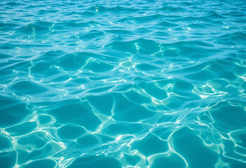 Obraz premium Clear blue water surface waves