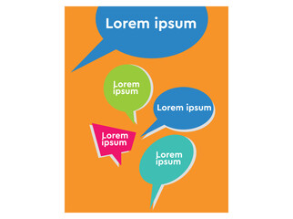 Colorful infographic design – Modern infographic template with speech bubbles.