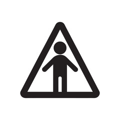 pedestrian crossing sign isolated