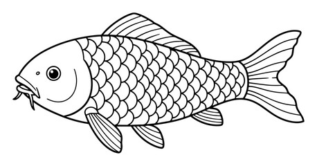 japanese koi fish vector illustration