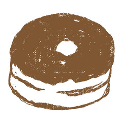 Hand-drawn Donut doodle illustration