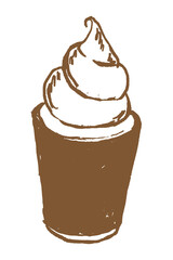 Hand-drawn Ice Cream doodle illustration