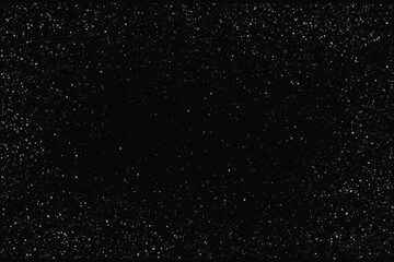 Heavy snowfall snowflakes frame background design