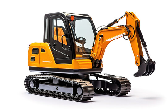 Wonderful Small or mini excavator isolated with clipping path