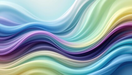 dreamy gradient backdrop with ice blue, plum, and pistachio hues blending seamlessly, creating a shimmering, soft swirl motion