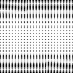Halftone. Black dots on a white background. A pattern of round black dots of different sizes. Design element.