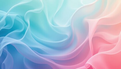 Obraz premium elegant pastel hued background with aqua, coral, and periwinkle hues blending seamlessly, creating a silky, misty gradient depth