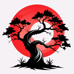 silhouette of a tree