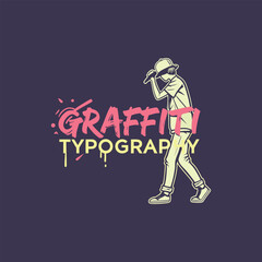 Graffiti Style Street Art T-shirt Vector