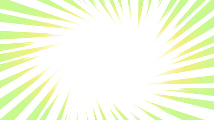 トロピカルカラーの集中線、背景透過、放射状エフェクト、夏、マンガ、イラスト