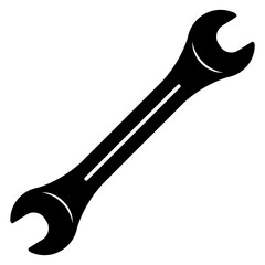 Icono silueta de llave fija