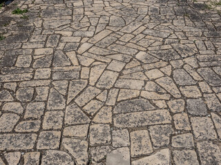 Stone paving at the old  Roman Drobeta Fort in Drobeta Turnu-Severin.