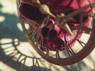 Crimson Skull Clock: Mortality and Time