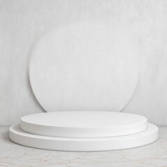 Minimalist White Product Display Platform