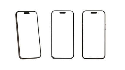 Mockup smart phone new generation isolated screen Transparent for Infographic Business web site...