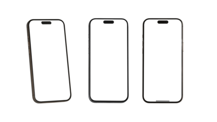 Mockup smart phone new generation PNG High quality Image isolated screen Transparent for Infographic Business web site design app