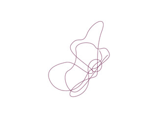 Elegant line art illustration of butterflies in a minimalist and abstract style. Created with smooth, continuous strokes to convey lightness, beauty, and elegance. Perfect for use in modern graphic 1