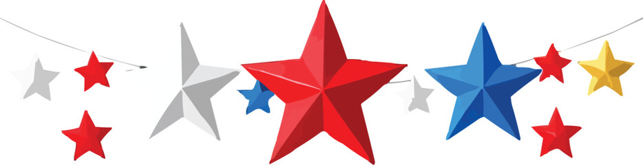  Patriotic Star Garland Decoration © Mohammad