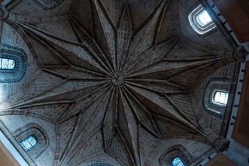 Ceiling of the octogonal tower at San Francisco monastery church, today an auditorium, at Avila 