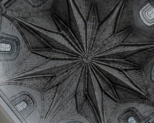 Ceiling of the octogonal tower at San Francisco monastery church, today an auditorium, at Avila 