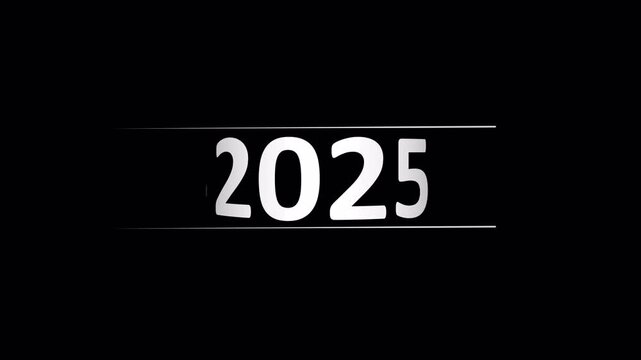 Yearly Calendar animation video from 2020 to  2026 with transparent background. swipe years animated through year by year, Calendar animation of years.