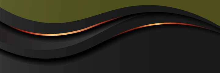 Golden Line Wavy Abstract Background
