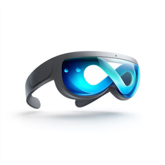 Virtual glasses with infinity sign, Logo on white background