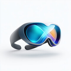 Virtual glasses with infinity sign, Logo on white background
