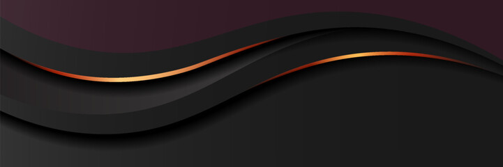 Abstract Black & Gold Wave Design