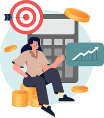 Smart investment and finance literacy, prosperity, growth and investing concept. Money saving and smart money management. 