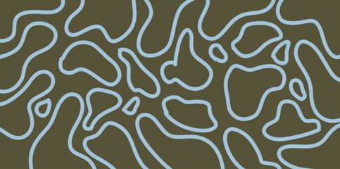 Abstract vector illustration of light blue bubble lines background with trendy smooth green background suitable for poster, banner and greeting card decoration.