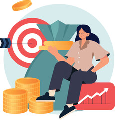 Smart investment and finance literacy, prosperity, growth and investing concept. Money saving and smart money management. 