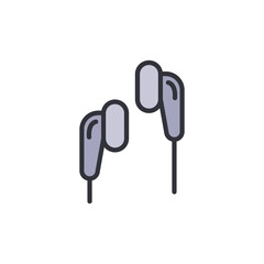 Trendy Earphones Icon For Personal Audio Experience On Transparent Background
