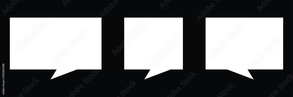 Poster Speech Bubble set. Talk bubble. Blank empty vector white speech bubbles.