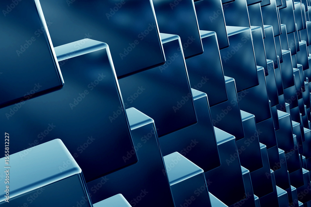 Fototapete cubes array as abstract 3d background