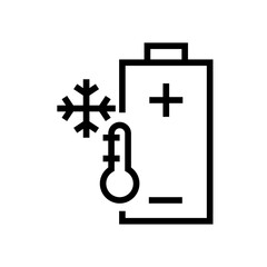 Cool temperature battery icon