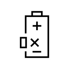Obraz premium Non Rechargeable battery icon