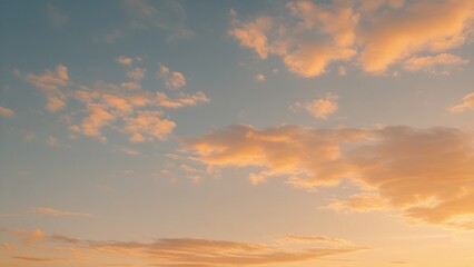 Evening Sky with Subtle Orange and Blue Tones