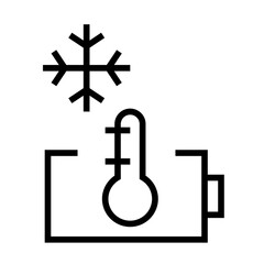 Cool temperature battery icon