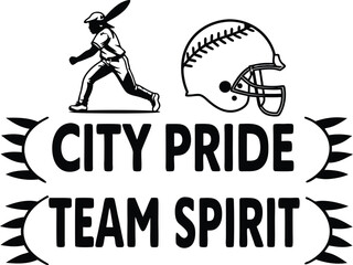 Obraz premium City Pride team spirit typography T-shirt Design