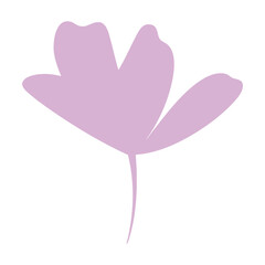 Soft Purple Flower Silhouette Design